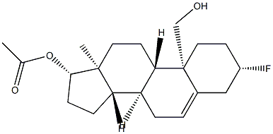 3β-Fluoroandrost-5-ene-17β,19-diol 17-acetate Struktur