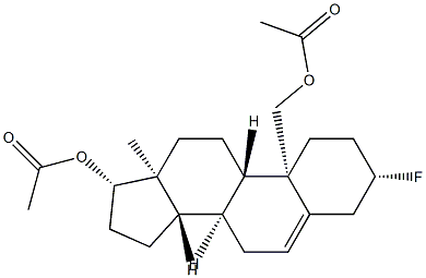 3β-Fluoroandrost-5-ene-17β,19-diol diacetate Struktur