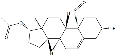 3β-Fluoro-19-oxoandrost-5-en-17β-ol acetate Struktur