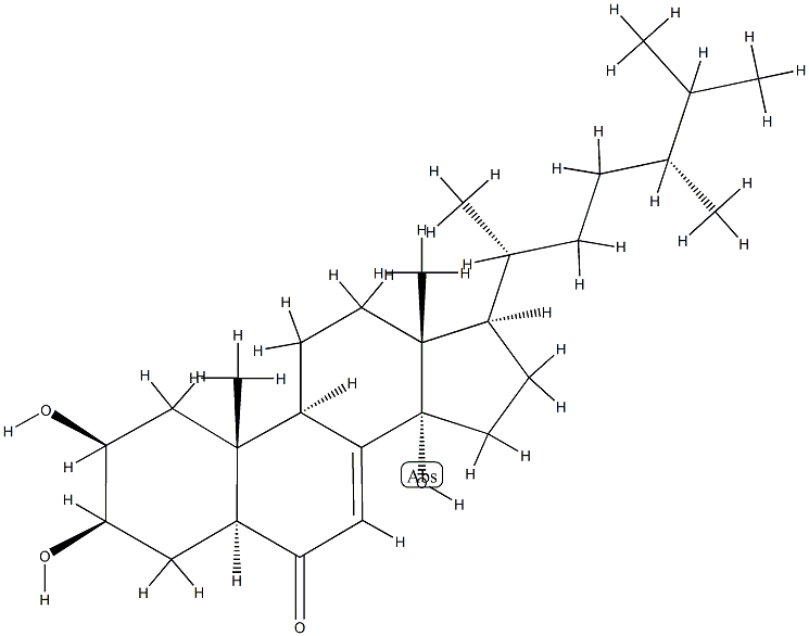 (24R)-2β,3β,14-Trihydroxy-5α-ergost-7-en-6-one Struktur