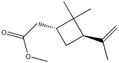 (1R)-3β-Isopropenyl-2,2-dimethylcyclobutane-1β-methanol acetate Struktur