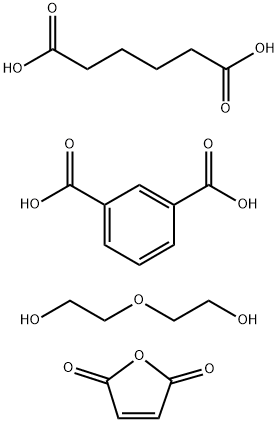 1,3-Benzenedicarboxylic acid, polymer with 2,5-furandione, hexanedioic acid and 2,2-oxybisethanol Struktur