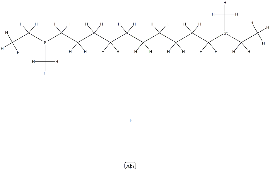 ethyl-[10-(ethyl-methyl-sulfonio)decyl]-methyl-sulfanium diiodide Struktur