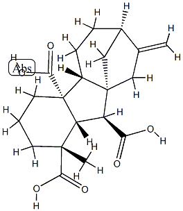 1-Methyl-8-methylenegibbane-1α,4aα,10β-tricarboxylic acid Struktur