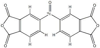 Benzophenone-α-13C-3,3μ,4,4μ-tetracarboxylic  dianhydride Struktur