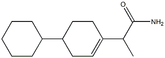 alpha-(Cyclohexyl-4 cyclohexen-1 yl) propionamide [French] Struktur