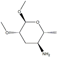 alpha-D-arabino-Hexopyranoside, methyl 4-amino-3,4,6-trideoxy-2-O-methyl- (9CI) Struktur