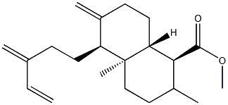 (1S,8aα)-Decahydro-1,4aβ-dimethyl-6-methylene-5β-(3-methylene-4-pentenyl)-1β-naphthalenecarboxylic acid methyl ester Struktur