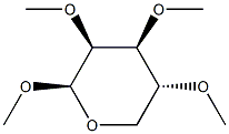 Methyl 2-O,3-O,4-O-trimethyl-β-D-lyxopyranoside Struktur