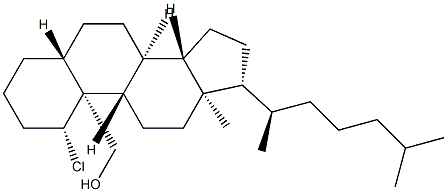 1β-Chloro-5α-cholestan-19-ol Struktur