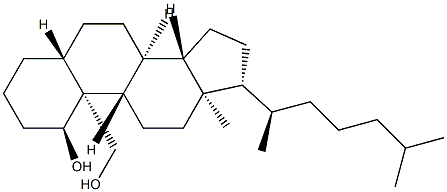 5α-Cholestane-1α,19-diol Struktur