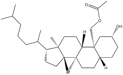 5α-Cholestane-2α,19-diol 19-acetate Struktur