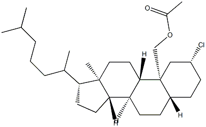 2α-Chloro-5α-cholestan-19-ol acetate Struktur