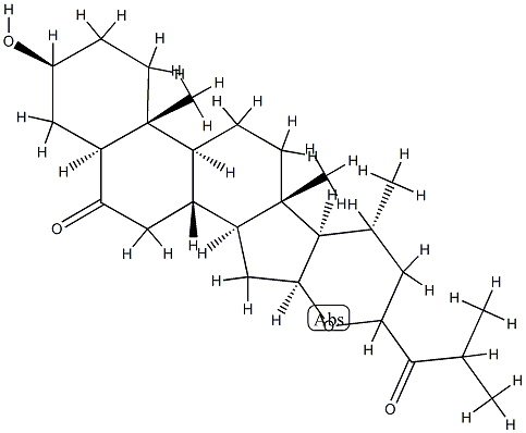 16β,23-Epoxy-3β-hydroxy-5α-cholestane-6,24-dione Struktur