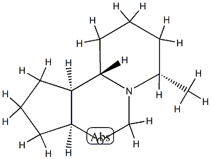 5H-Cyclopenta[e]pyrido[1,2-c][1,3]oxazine,decahydro-7-methyl-,(3a-alpha-,7-alpha-,10a-bta-,10b-alpha-)-(9CI) Struktur