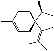 (1S,5S)-1β,8-Dimethyl-4-(1-methylethylidene)spiro[4.5]dec-7-ene Struktur