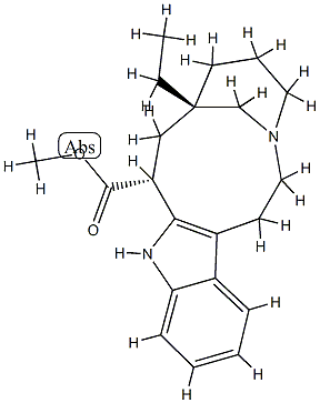 [7S,(+)]-7-Ethyl-1,4,5,6,7,8,9,10-octahydro-2H-3,7-methanoazacycloundecino[5,4-b]indole-9β-carboxylic acid methyl ester Struktur