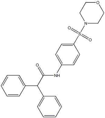 N-[4-(4-morpholinylsulfonyl)phenyl]-2,2-diphenylacetamide Struktur