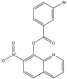 7-Nitro-8-quinolyl=m-bromobenzoate Struktur