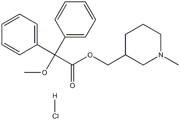 (1-methyl-3,4,5,6-tetrahydro-2H-pyridin-3-yl)methyl 2-methoxy-2,2-diph enyl-acetate chloride Struktur