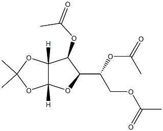 1-O,2-O-Isopropylidene-α-D-glucofuranose 3,5,6-triacetate Struktur