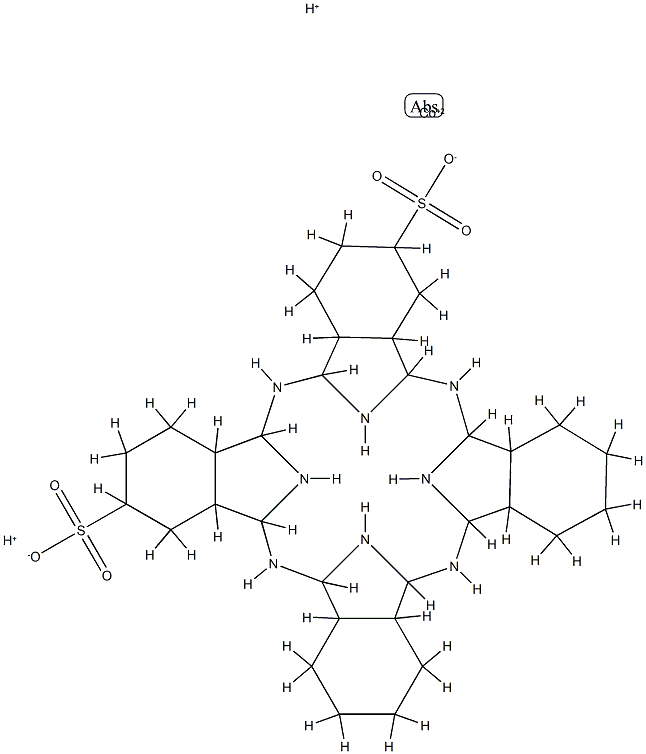 dihydrogen [29H,31H-phthalocyaninedisulphonato(4-)-N29,N30,N31,N32]cobaltate(2-) Struktur