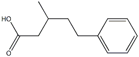 3-methyl-5-phenylpentanoic acid Struktur