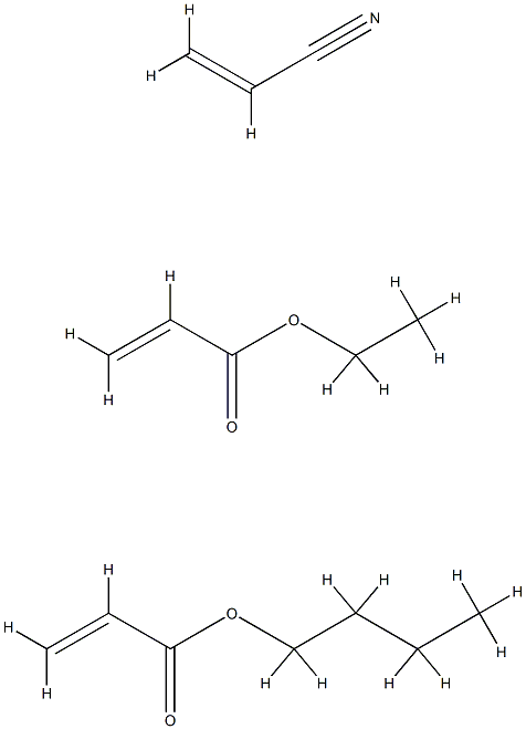 2-Propenoic acid, butyl ester, polymer with ethyl 2-propenoate and 2-propenenitrile Struktur