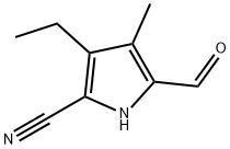 1H-Pyrrole-2-carbonitrile,3-ethyl-5-formyl-4-methyl-(9CI) Struktur