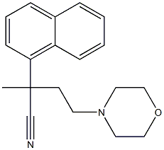 α-Methyl-α-(1-naphtyl)-4-morpholinebutyronitrile Struktur