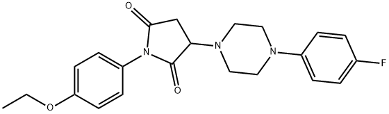 1-(4-ethoxyphenyl)-3-[4-(4-fluorophenyl)-1-piperazinyl]-2,5-pyrrolidinedione Struktur