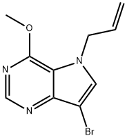 5H-Pyrrolo3,2-dpyrimidine, 7-bromo-4-methoxy-5-(2-propenyl)- Struktur