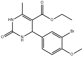 ethyl 4-(3-bromo-4-methoxyphenyl)-6-methyl-2-oxo-1,2,3,4-tetrahydropyrimidine-5-carboxylate Struktur