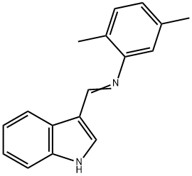 N-(2,5-dimethylphenyl)-N-[(E)-1H-indol-3-ylmethylidene]amine Struktur