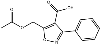 4-Isoxazolecarboxylicacid,5-(hydroxymethyl)-3-phenyl-,acetate(ester)(8CI) Struktur