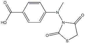 4-{[(2,4-dioxo-1,3-thiazolidin-3-yl)methyl]amino}benzoic acid Struktur