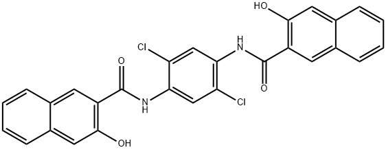 1,4-dichloro-2,5-bis(2-hydroxy-2-naphthamido)benzene Struktur