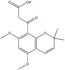 5,7-Dimethoxy-2,2-dimethyl-β-oxo-2H-1-benzopyran-8-propanoic acid Struktur