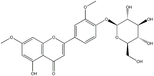 4'-[(β-D-Glucopyranosyl)oxy]-5-hydroxy-3',7-dimethoxyflavone Struktur