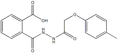 2-({2-[2-(4-methylphenoxy)acetyl]hydrazino}carbonyl)benzoic acid Struktur