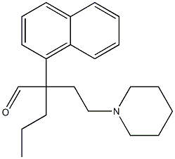 α-(1-Naphtyl)-α-propyl-1-piperidinebutanal Struktur