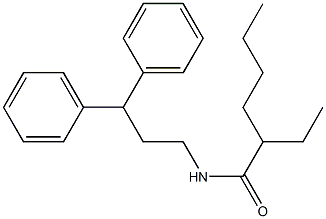 N-(3,3-diphenylpropyl)-2-ethylhexanamide Struktur