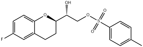 (1’R,2R)-2-(2’-Tosyl-1’,2’-dihydroxyethyl)-6-fluorochromane Struktur