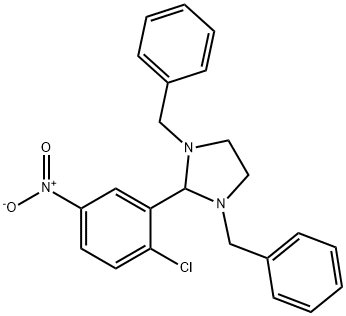 1,3-dibenzyl-2-(2-chloro-5-nitrophenyl)imidazolidine Struktur