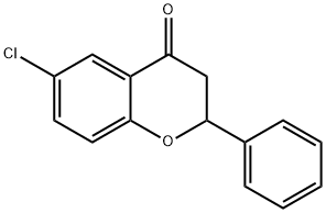 6-chloro-2-phenylchroman-4-one Struktur