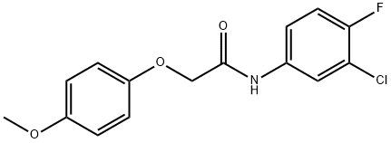 N-(3-chloro-4-fluorophenyl)-2-(4-methoxyphenoxy)acetamide Struktur