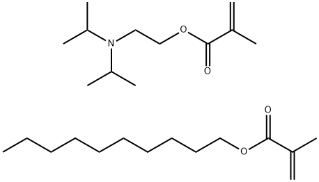 2-Propenoic acid, 2-methyl-, 2-[bis(1-methylethyl) amino]ethyl ester, polymer with decyl 2-methyl-2-propenoate Struktur