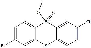 7-Bromo-2-chloro-10-methoxy-10H-phenothiaphosphine 10-oxide Struktur