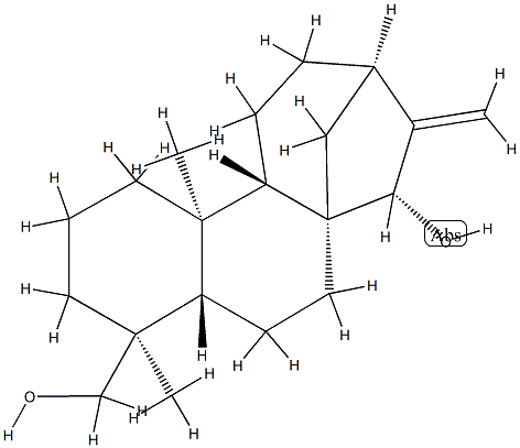 15α,19-Dihydroxykaura-16-ene Struktur