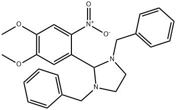 4-(1,3-dibenzyl-2-imidazolidinyl)-2-methoxy-5-nitrophenyl methyl ether Struktur